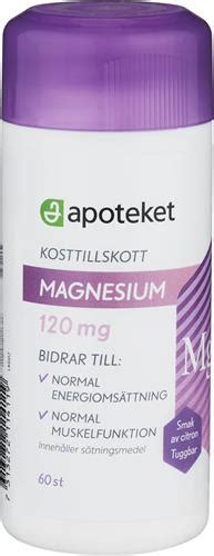 Köp Apoteket Magnesium 120 mg 60 st Apoteket se