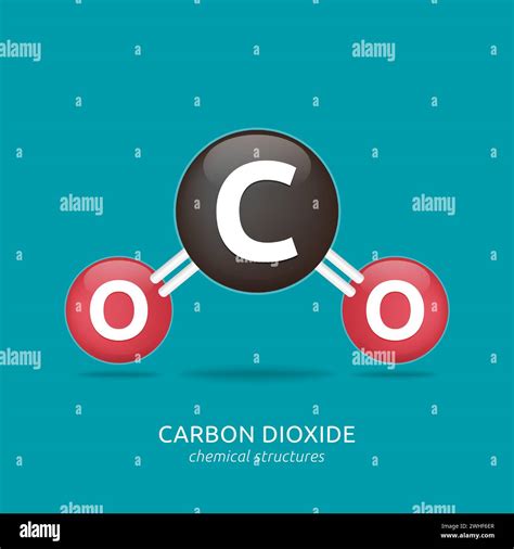 Carbon Dioxide Formula Chemical Structures Vector Illustration Stock