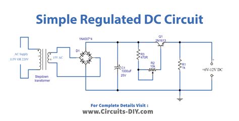 Regulated Power Supply Circuit Diagram With Explanation The