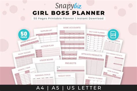 Girl Boss Planner Small Business Planner Printable