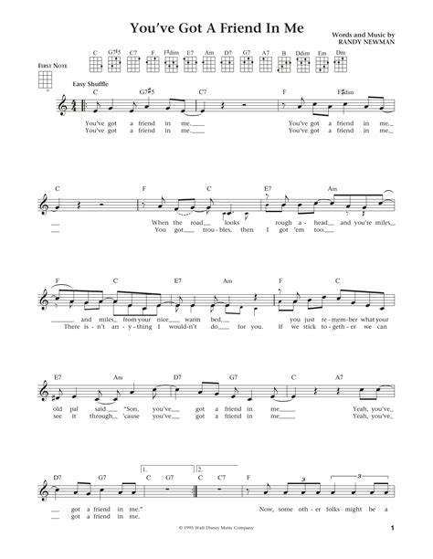 人気ダウンロード easy piano you ve got a friend in me sheet music 158991 You