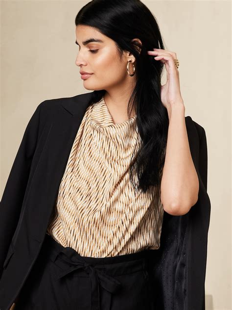 Essential Cowl Neck Blouse Banana Republic Factory