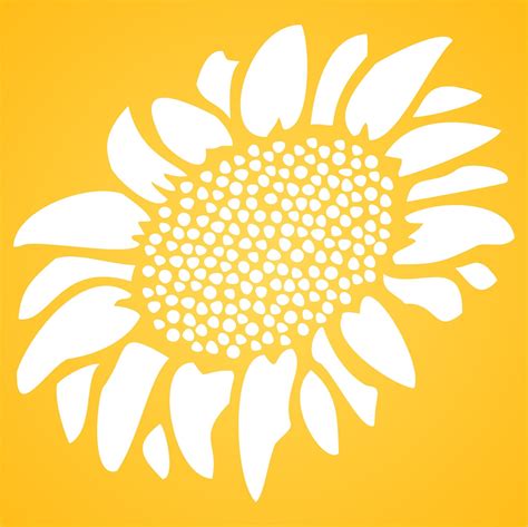 Sunflower Stencil Printable