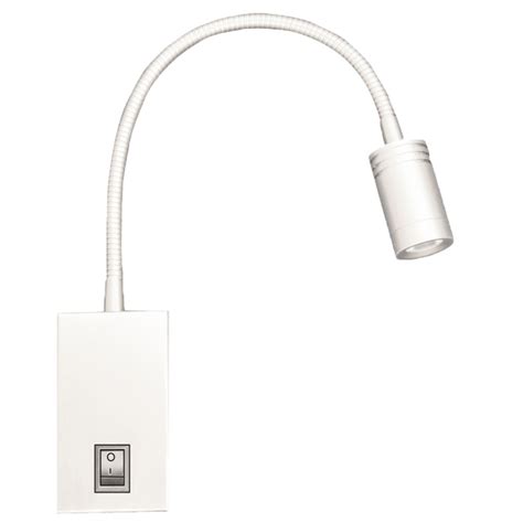 Arandela De Cabeceira Flexível Branca Led 3w 2700k Bivolt Leroy Merlin