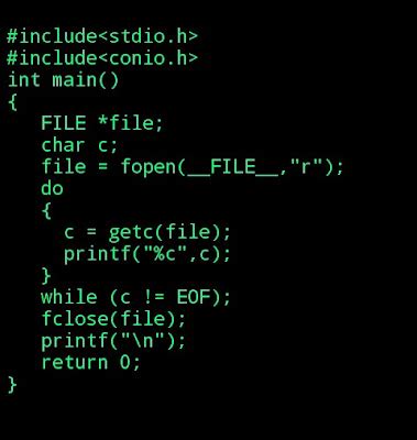 C Program To Display Its Own Source Code As Its Output My CS Tutorial