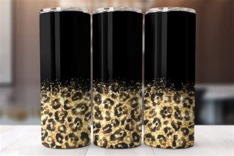 Glitter Leopard Oz Tumbler Wrap Graphic By Sweetie Citrus Co