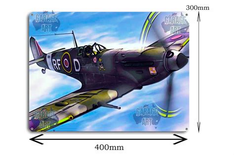 Spitfire Plane Tin Sign Ga