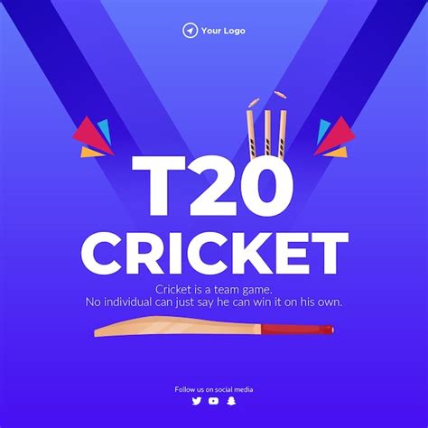 Premium Vector T20 Cricket World Cup Banner Design Template