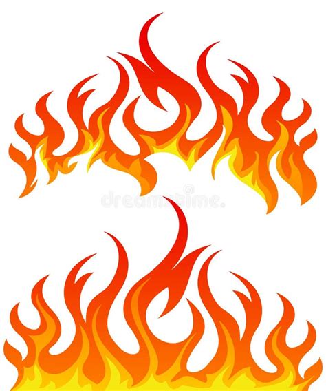 Fire Flames Vector Set Stock Vector Illustration Of Vector 77253935