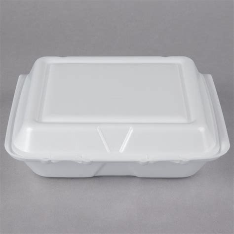 Dart 80ht1r 8 X 7 12 X 2 White Foam Square Take Out Container With