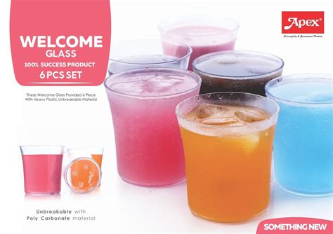 Transparent Apex Welcome Poly Carbonate Glass 6 Pcs Set At Rs 140 Piece