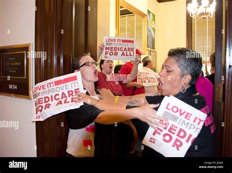 A Demonstration Inside The Office Of United States Senator Cory Gardner Republican Of Colorado