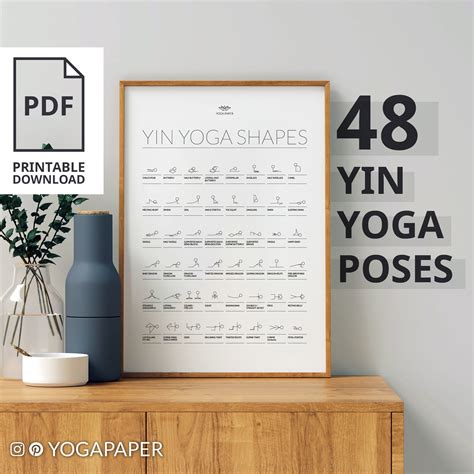 Yin Yoga Bungen Zum Ausdrucken Pdf Yin Yoga Poster Mit Etsy