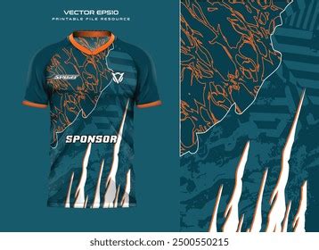 Jersey Mockup Template T Shirt Design Stock Vector (Royalty Free ...