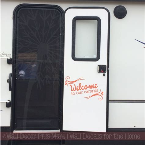 Welcome To Our Camper Quotes Vinyl Wall Decal Stickers for Motorhome RV