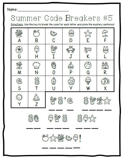 Code Breaking Activities Ks