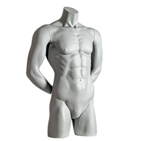 Torso Mannequin Male Sport Grey