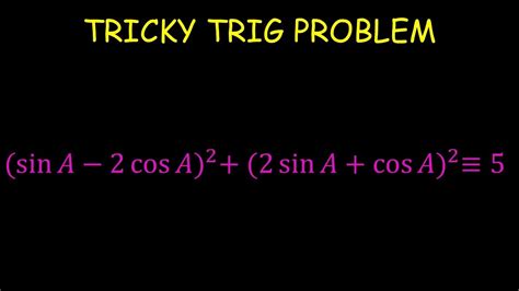 A Nice Trigonometric Identity Simple Approach Trigonometry Youtube