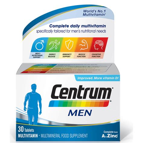 Centrum Men Multivitamin Tablets 30 Tablets Buy Online Mankind