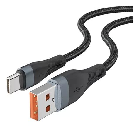 Cabo Usb Para Tipo c 1 Metro Reforçado De Corda Carga Rápida