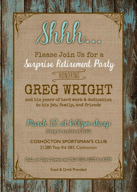 36 Retirement Party Invite Template Pics Us Invitation Template