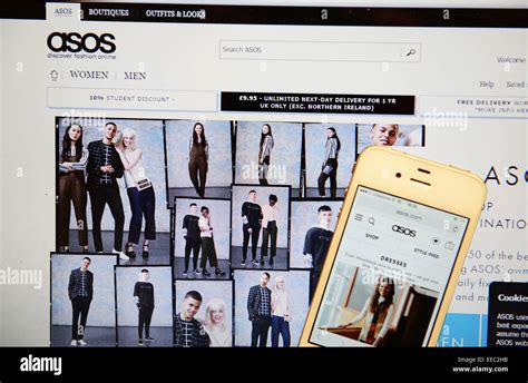 Asos Website And Iphone Stock Photo Alamy