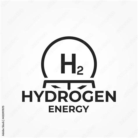 Hydrogen Energy Logo Icon Eco Friendly Industry And Alternative Energy Symbol Stock Vector