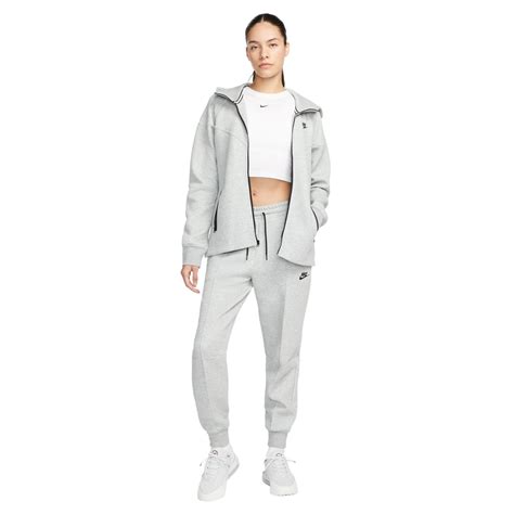 Nike Tech Fleece Tracksuit Sportswear Womens Light Grey Black