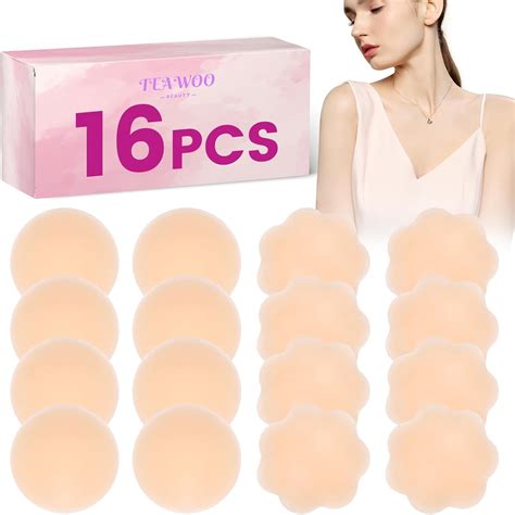 TEAWOO 8 Pairs Nipple Covers For Women Reusable Nipple Coverings