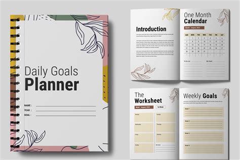 Goals Planner Worksheet Layout | Creative Market