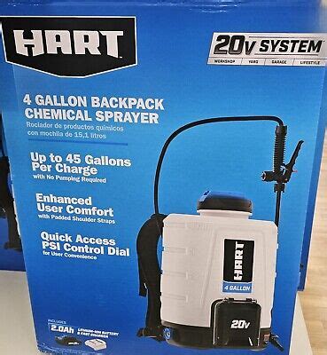 HART HGSP041 20V 4 Gallon Chemical Sprayer Kit White 810022398845 EBay