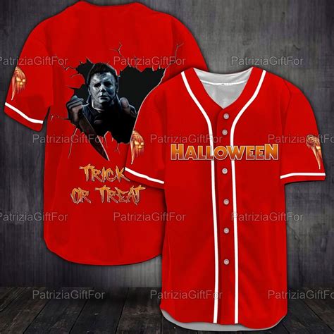 Michael Myers Baseball Jersey Halloween Horror Jersey Baseball Shirt