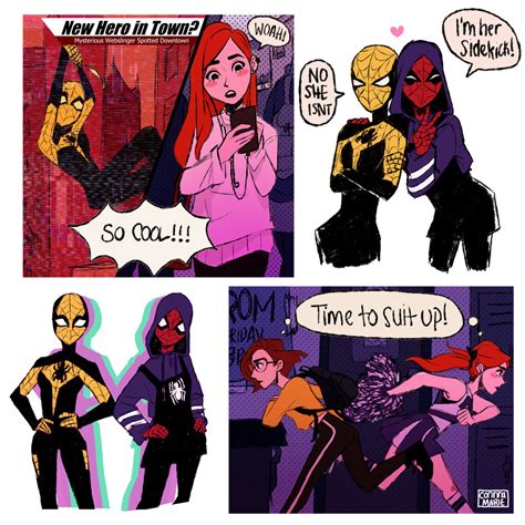 Spider Gals By Thegingermenace123 On Deviantart