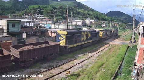 240224 Trem Da Mrs Logística Passando Em Japeri Rj E Indo Para O