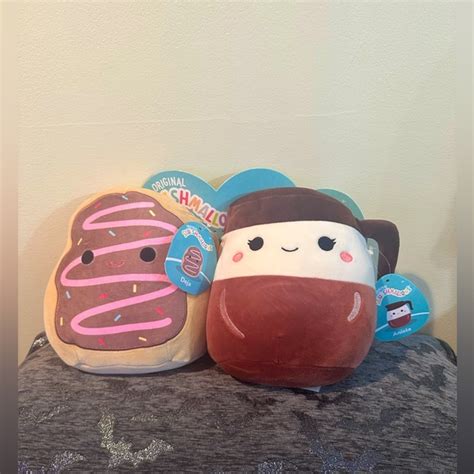 Squishmallows Other Squishmallows Nwt 8 Inches Set Deja Aniela Hot Cocoa And Donut Poshmark