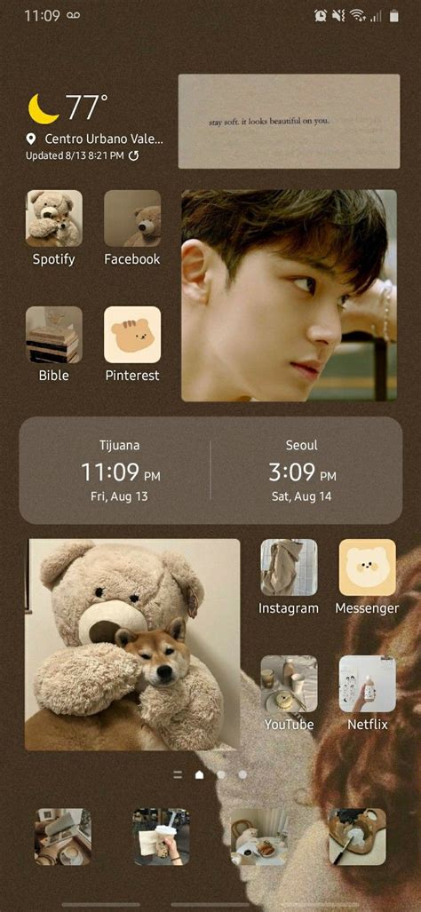 Brown aesthetic icons wallpaper