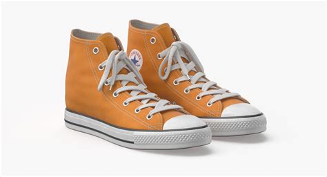 Basketball Leather Shoes Orange Model - TurboSquid 1785410