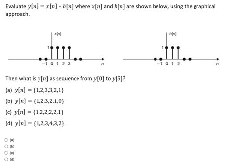 Solved Evaluate Y[n] X[n]∗h[n] Where X[n] And H[n] Are Shown