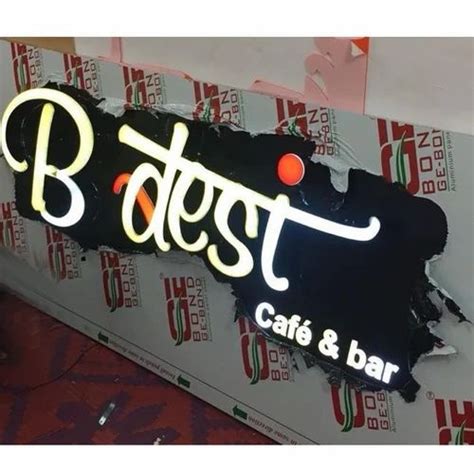 2D Rectangle LED Acrylic Glow Sign Board At Rs 700 Sq Ft In Mumbai ID