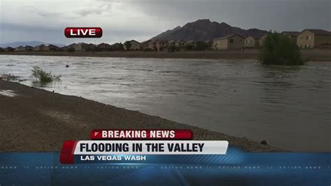 Flooding In Las Vegas Wash Youtube