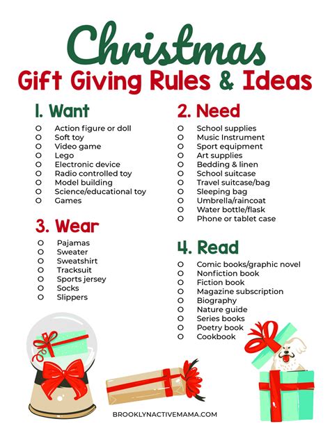 Easy Gift Giving Rules and Free Printable Christmas Gift Tags