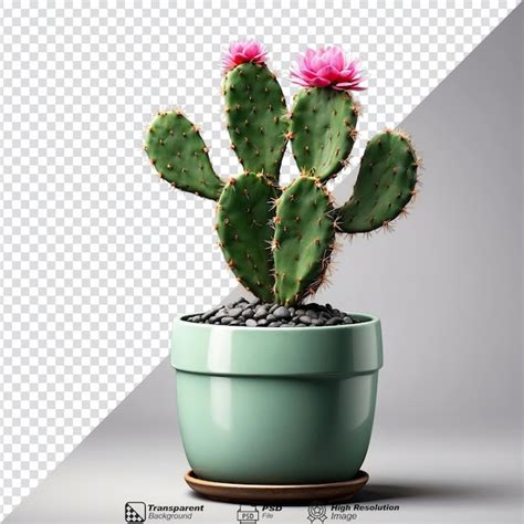 Premium Psd Potted Cactus Plant Isolated On Transparent Background