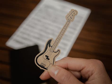 Bass Guitar Sticker 100 Recycled Paper Music T Etsy