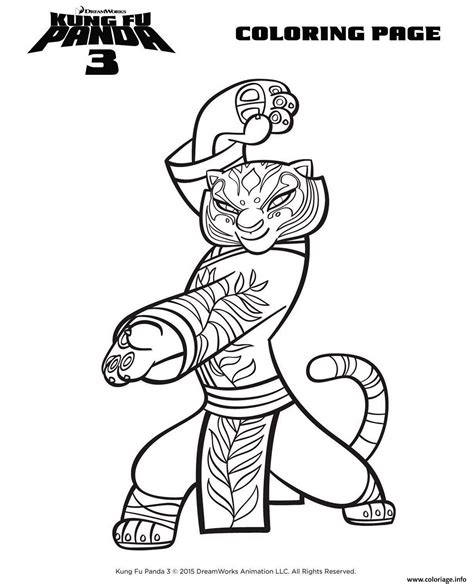 Coloriage Kung Fu Panda Maitre Tigresse Jecolorie