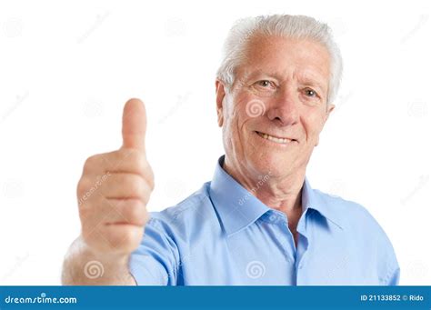 Senior Man Thumb Up Stock Photo Image Of Person Satisfaction 21133852