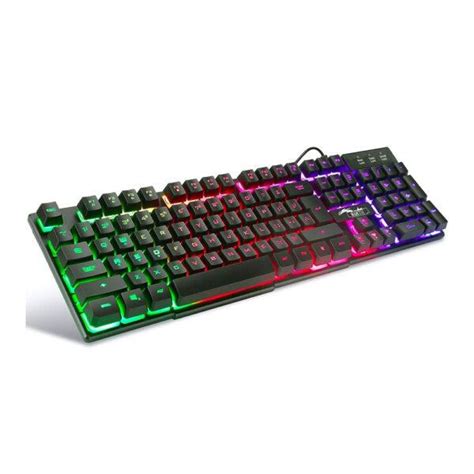 multiple colorful rainbow backlit gaming keyboard jemicool