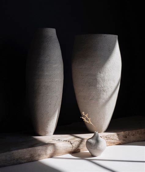 Large Coiled Ceramic Vases By Mel Volkman Morning Light Ceramic