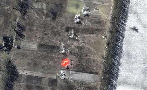 Satellite Images Spot Russian Artillery Firing On Kyiv Ukraine Space