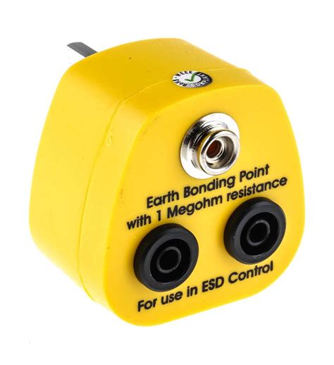 RS PRO ESD Earth Bonding Plug With 10 Mm Stud Banana Socket X 2 RS