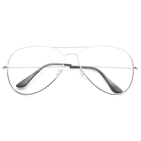 Classic 60mm Clear Aviator Glasses – CosmicEyewear